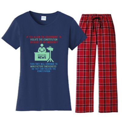 Anti Mandate Medical Freedom Anti Biden Women's Flannel Pajama Set