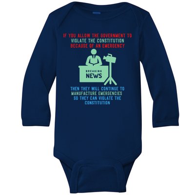 Anti Mandate Medical Freedom Anti Biden Baby Long Sleeve Bodysuit