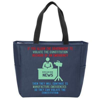 Anti Mandate Medical Freedom Anti Biden Zip Tote Bag