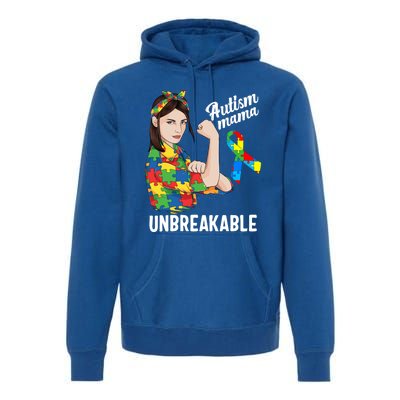 Autism Mama Mom Unbreakable Cute Autism Awareness Gift Cute Gift Premium Hoodie