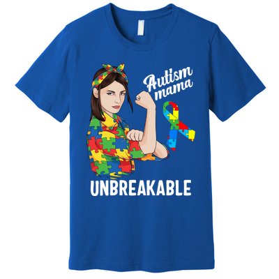 Autism Mama Mom Unbreakable Cute Autism Awareness Gift Cute Gift Premium T-Shirt