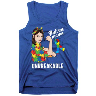 Autism Mama Mom Unbreakable Cute Autism Awareness Gift Cute Gift Tank Top