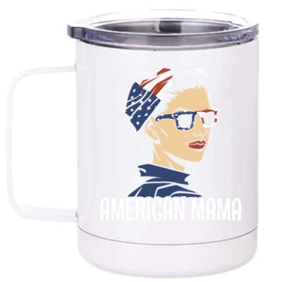 American Mama Made Patriotic American 4th Of July Gift 12 oz Stainless Steel Tumbler Cup