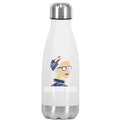 American Mama Made Patriotic American 4th Of July Gift Stainless Steel Insulated Water Bottle