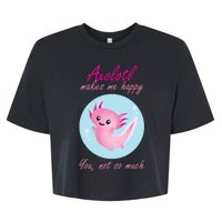 Axolotl Makes Me Happy You, Not So Much Bella+Canvas Jersey Crop Tee