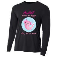Axolotl Makes Me Happy You, Not So Much Cooling Performance Long Sleeve Crew
