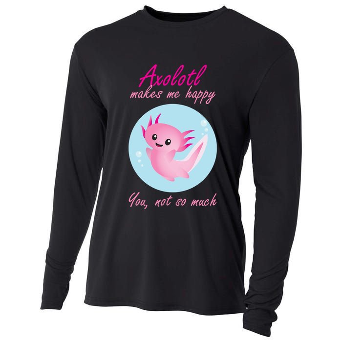 Axolotl Makes Me Happy You, Not So Much Cooling Performance Long Sleeve Crew