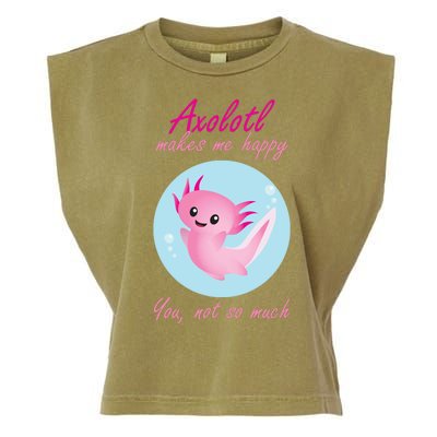 Axolotl Makes Me Happy You, Not So Much Garment-Dyed Women's Muscle Tee