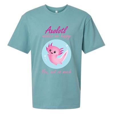 Axolotl Makes Me Happy You, Not So Much Sueded Cloud Jersey T-Shirt