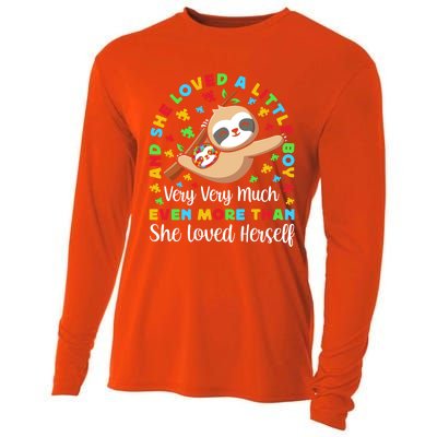 Autism Mom Mother Awareness Sloth Autistic Mom Autism Gift Cooling Performance Long Sleeve Crew