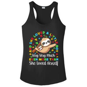 Autism Mom Mother Awareness Sloth Autistic Mom Autism Gift Ladies PosiCharge Competitor Racerback Tank