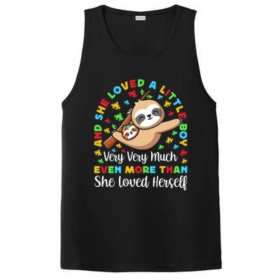 Autism Mom Mother Awareness Sloth Autistic Mom Autism Gift PosiCharge Competitor Tank