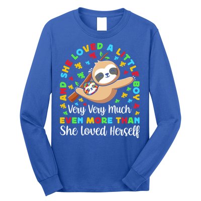 Autism Mom Mother Awareness Sloth Autistic Mom Autism Gift Long Sleeve Shirt