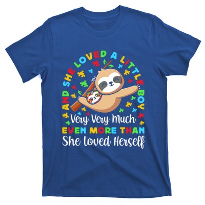 Autism Mom Mother Awareness Sloth Autistic Mom Autism Gift T-Shirt