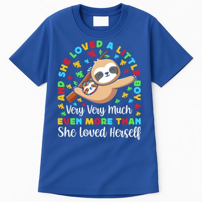 Autism Mom Mother Awareness Sloth Autistic Mom Autism Gift Tall T-Shirt