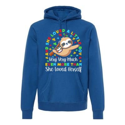 Autism Mom Mother Awareness Sloth Autistic Mom Autism Gift Premium Hoodie