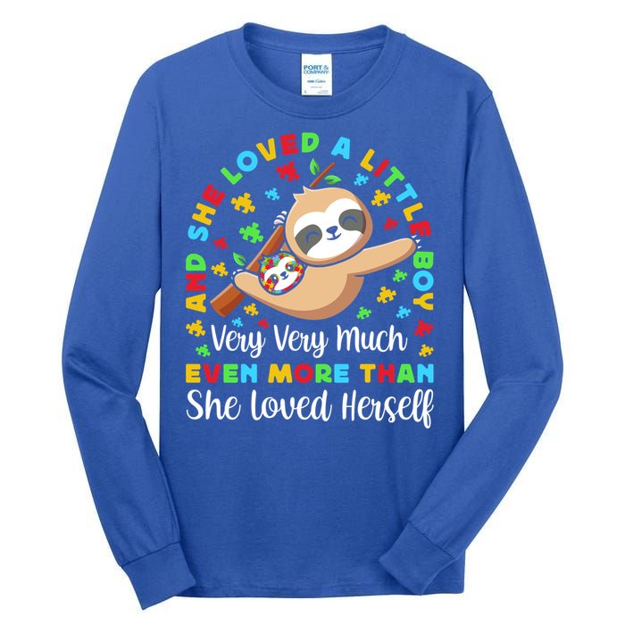 Autism Mom Mother Awareness Sloth Autistic Mom Autism Gift Tall Long Sleeve T-Shirt