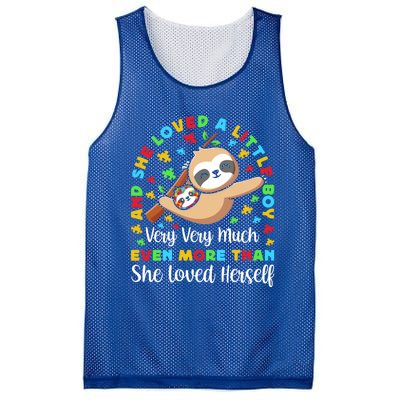 Autism Mom Mother Awareness Sloth Autistic Mom Autism Gift Mesh Reversible Basketball Jersey Tank