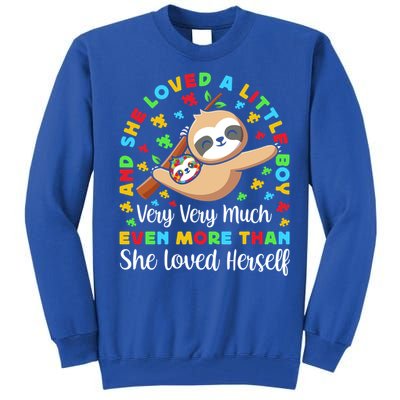 Autism Mom Mother Awareness Sloth Autistic Mom Autism Gift Tall Sweatshirt