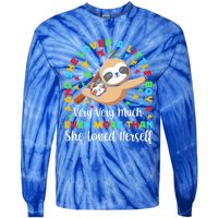 Autism Mom Mother Awareness Sloth Autistic Mom Autism Gift Tie-Dye Long Sleeve Shirt