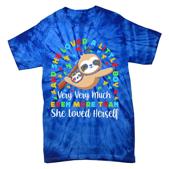 Autism Mom Mother Awareness Sloth Autistic Mom Autism Gift Tie-Dye T-Shirt