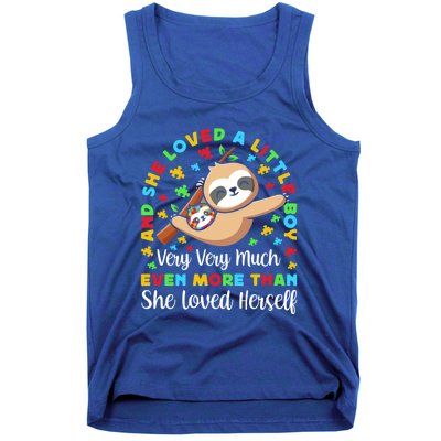 Autism Mom Mother Awareness Sloth Autistic Mom Autism Gift Tank Top