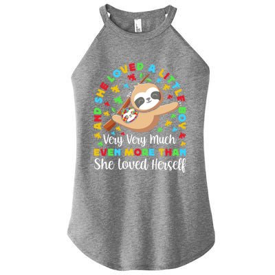 Autism Mom Mother Awareness Sloth Autistic Mom Autism Gift Women’s Perfect Tri Rocker Tank