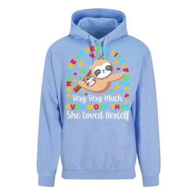 Autism Mom Mother Awareness Sloth Autistic Mom Autism Gift Unisex Surf Hoodie