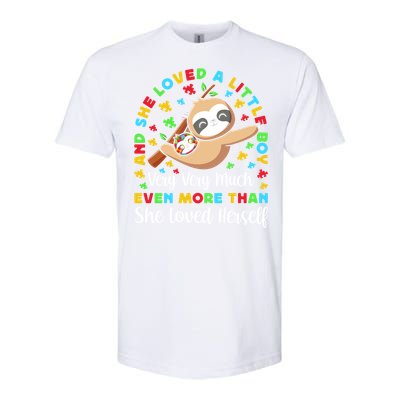 Autism Mom Mother Awareness Sloth Autistic Mom Autism Gift Softstyle CVC T-Shirt