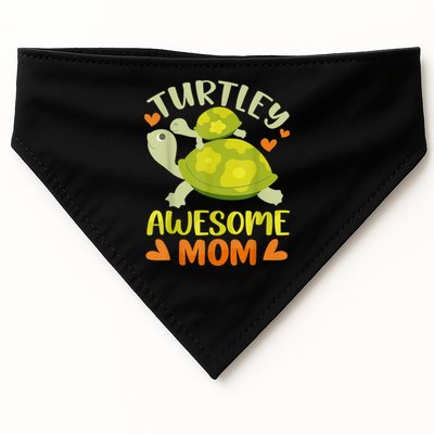 Awesome Mom Mothers Day Turtles Best Mama Mommy Son Matching USA-Made Doggie Bandana