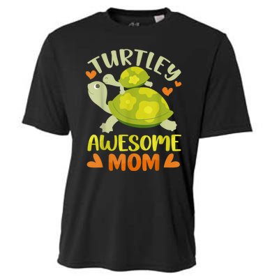 Awesome Mom Mothers Day Turtles Best Mama Mommy Son Matching Cooling Performance Crew T-Shirt