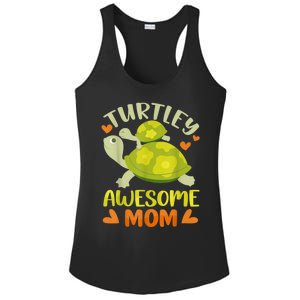 Awesome Mom Mothers Day Turtles Best Mama Mommy Son Matching Ladies PosiCharge Competitor Racerback Tank