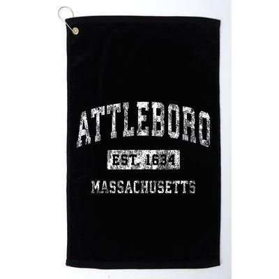 Attleboro Massachusetts Ma Vintage Established Golf Towel