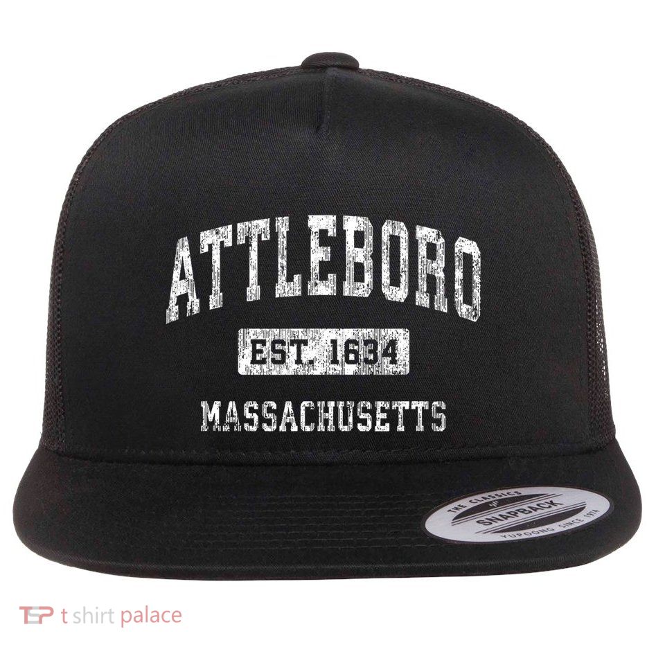 Attleboro Massachusetts Ma Vintage Established Sports Flatbill Hat