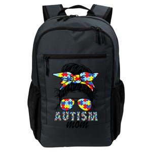 Autism Mom Messy Bun Sunglasses Bandana Mother’S Day Gift Daily Commute Backpack