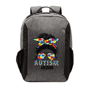 Autism Mom Messy Bun Sunglasses Bandana Mother’S Day Gift Vector Backpack