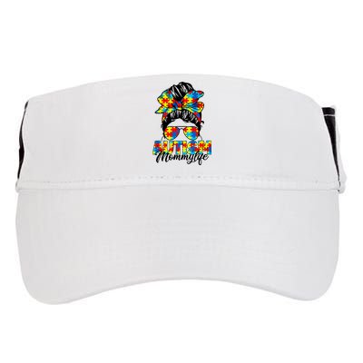Autism Mommy Messy Bun Sunglasses Bandana Autism Awareness Adult Drive Performance Visor