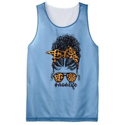 Afro Mom Mothers Day Messy Bun Black Mom Queen Melanin Gift Mesh Reversible Basketball Jersey Tank