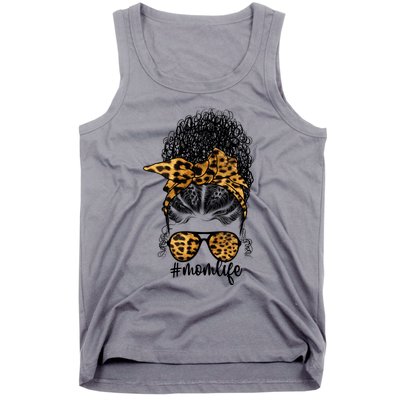 Afro Mom Mothers Day Messy Bun Black Mom Queen Melanin Gift Tank Top