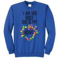 Autism Mom Mother Mama I Am Her Voice She Is My Heart Great Gift Sweatshirt