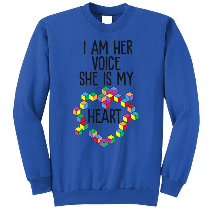 Autism Mom Mother Mama I Am Her Voice She Is My Heart Great Gift Sweatshirt