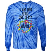 Autism Mom Mother Mama I Am Her Voice She Is My Heart Great Gift Tie-Dye Long Sleeve Shirt