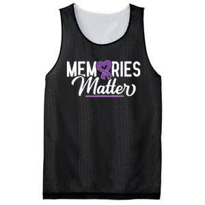 Alzheimer Memories Matter Purple Ribbon Dementia Warrior Mesh Reversible Basketball Jersey Tank