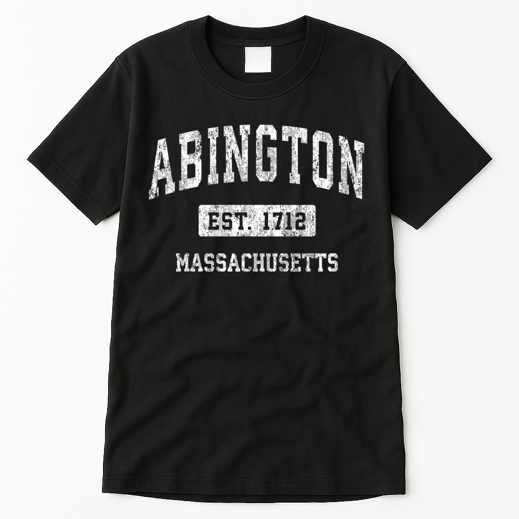 Abington Massachusetts Ma Vintage Sports Established Tall T-Shirt