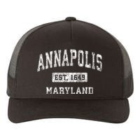 Annapolis Maryland Md Vintage Established Sports Yupoong Adult 5-Panel Trucker Hat