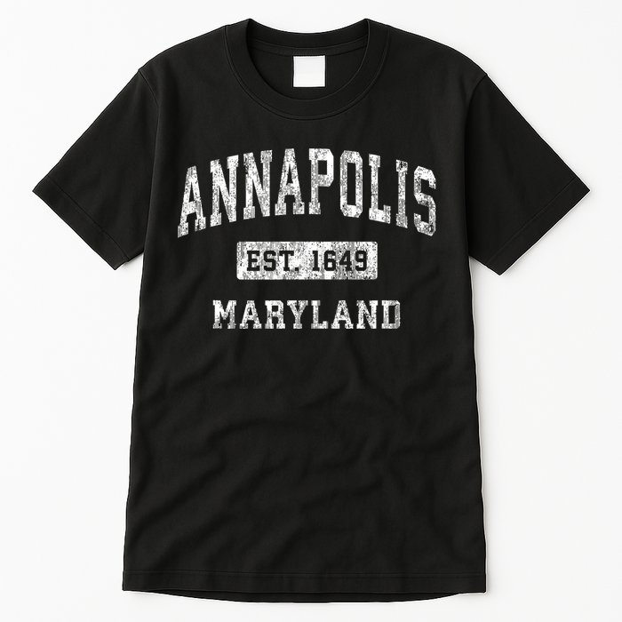 Annapolis Maryland Md Vintage Established Sports Tall T-Shirt