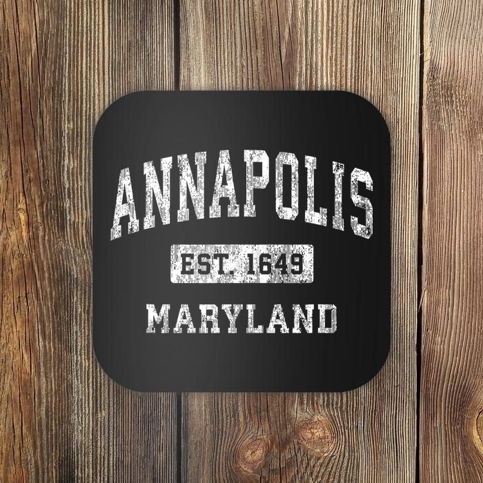 Annapolis Maryland Md Vintage Established Sports Coaster