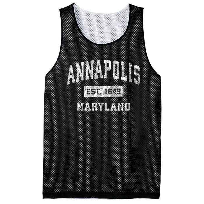 Annapolis Maryland Md Vintage Established Sports Mesh Reversible Basketball Jersey Tank