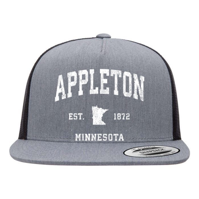 Appleton Minnesota Mn Vintage Athletic Flat Bill Trucker Hat