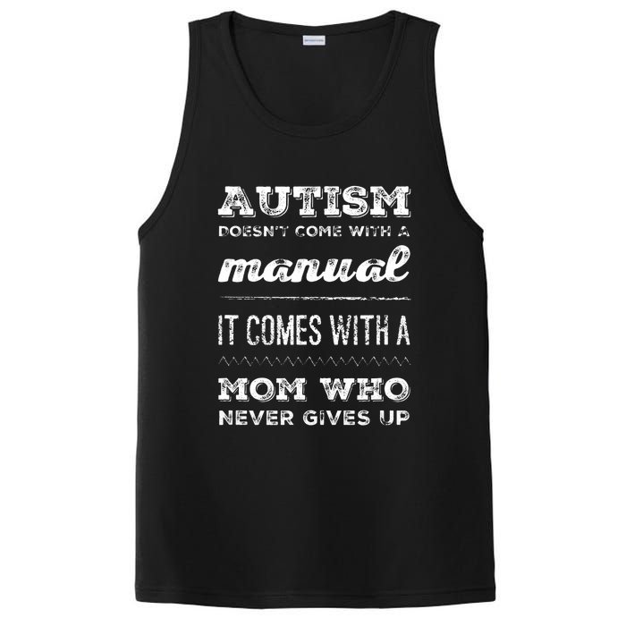 Autism Mom Manual Who Never Gives Up For Autism Awareness PosiCharge Competitor Tank